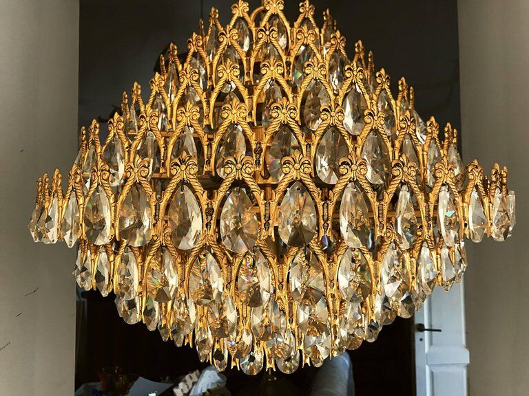 Italian 1960 cut crystal chandelier