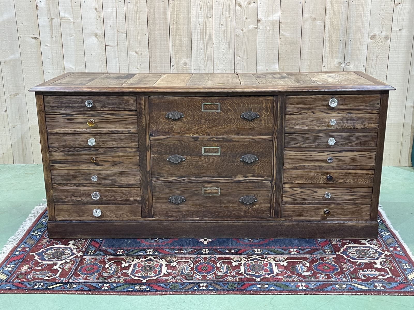 Oak store counter from the 1930s