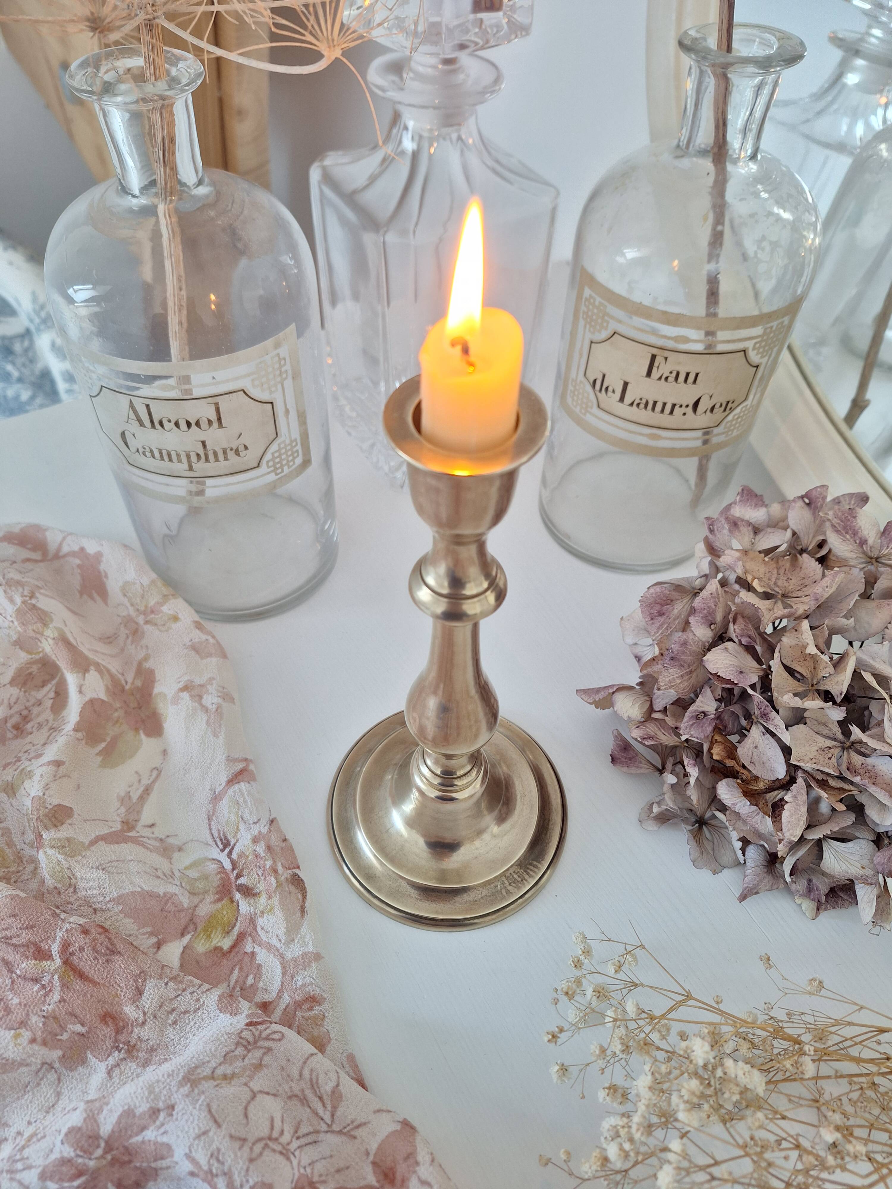 Vintage brass candle holder