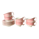 Pink vintage porcelain cups