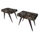 Pair of Italian benches and stools from the mid-century, 1950s.
