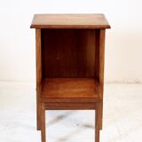 Retractable step stool in solid wood art deco