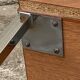 Vintage rosewood chest of drawers aluminum and chrome 1960