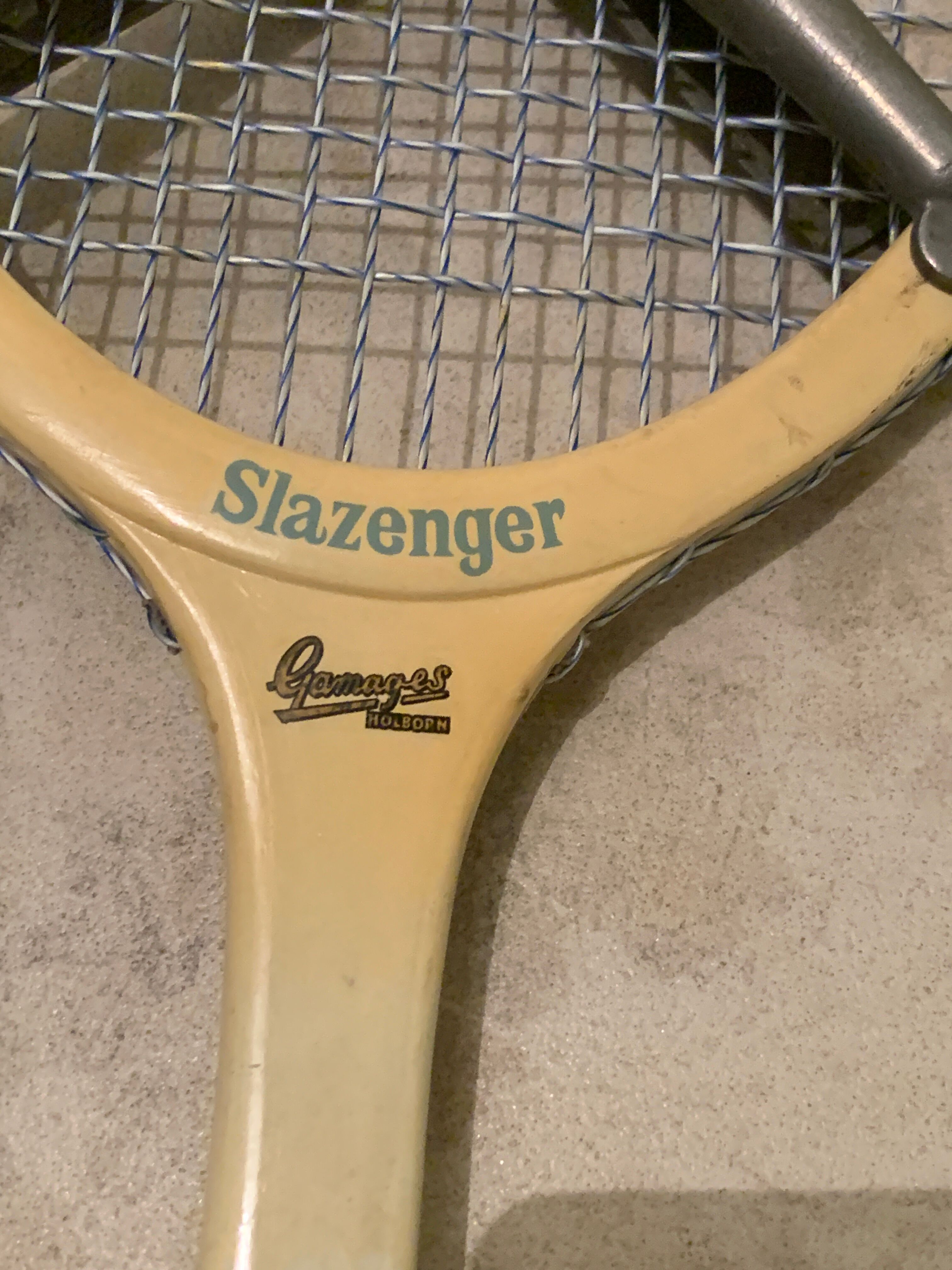 Antique tennis racket