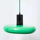 Green and black metal suspension, post-modern, 1980s.