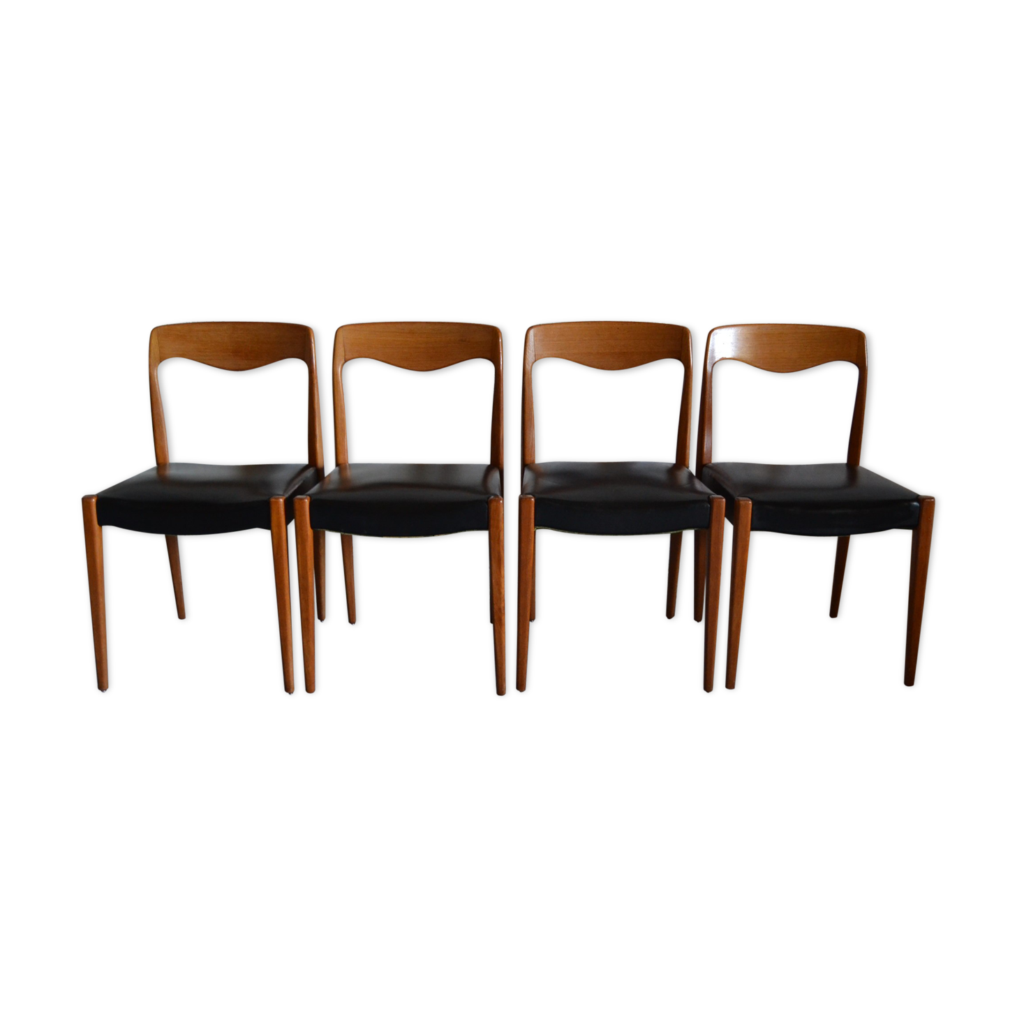 Set of 4 chairs salon by Niels O Möller No. 71 Denmark