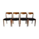 Set of 4 chairs salon by Niels O Möller No. 71 Denmark