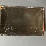 Red warning sign vintage european 1980's industrial enamel decoration