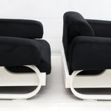 Pair of Mid-Century Modern Italian Velvet Armchairs, 1960s