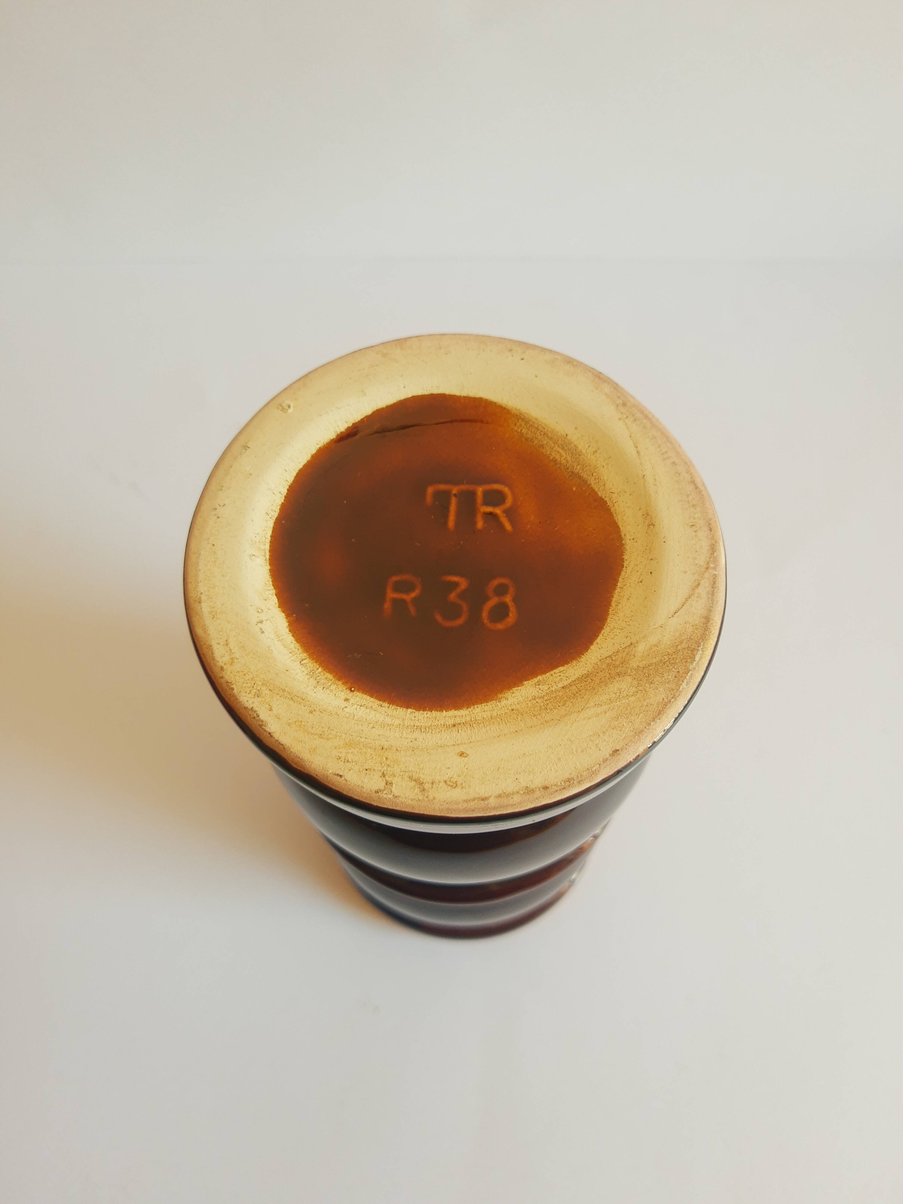 Tellor vase 70s brown old vintage