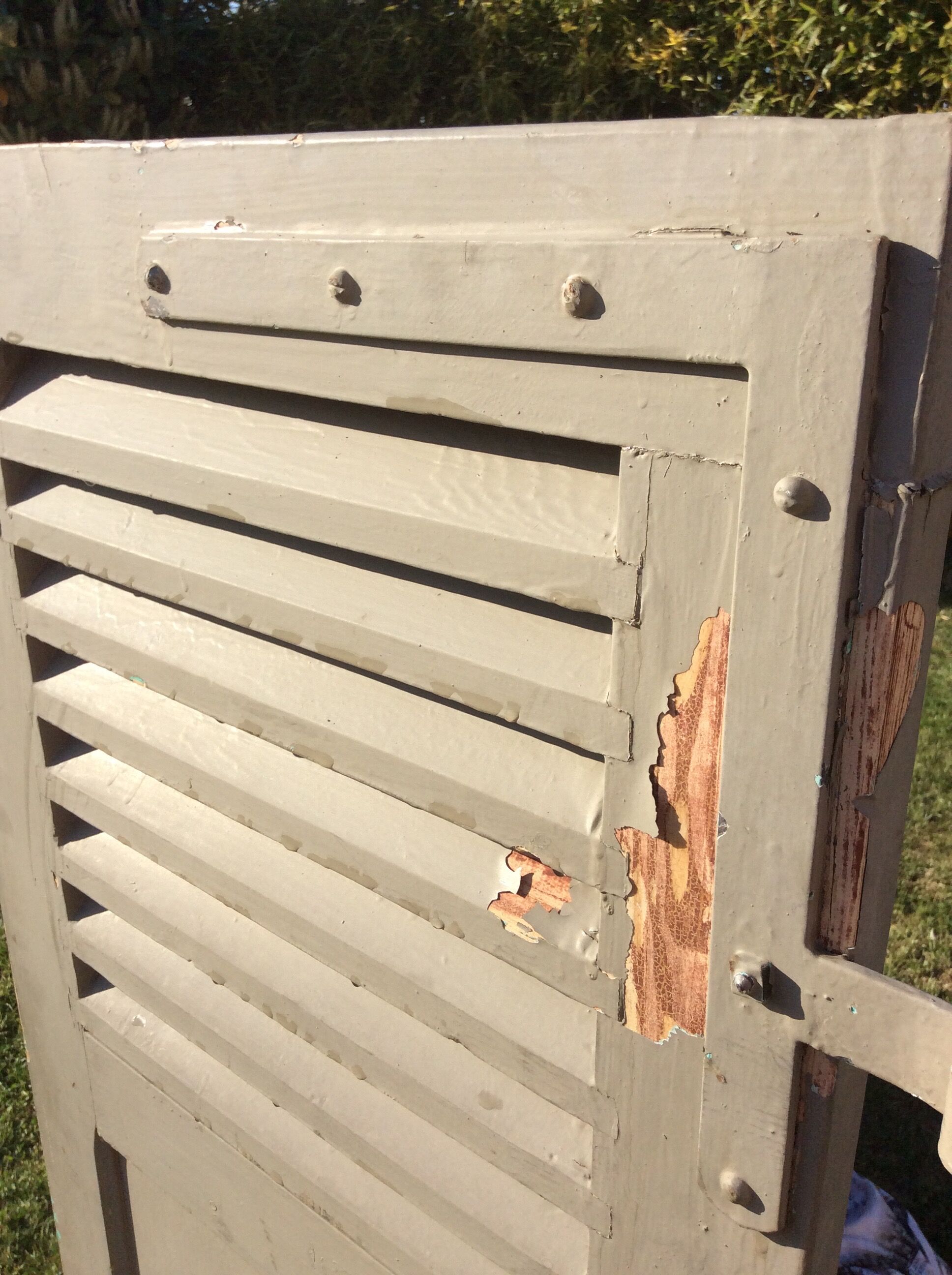 Pair of Persian shutters, old wood screen 2 fronts