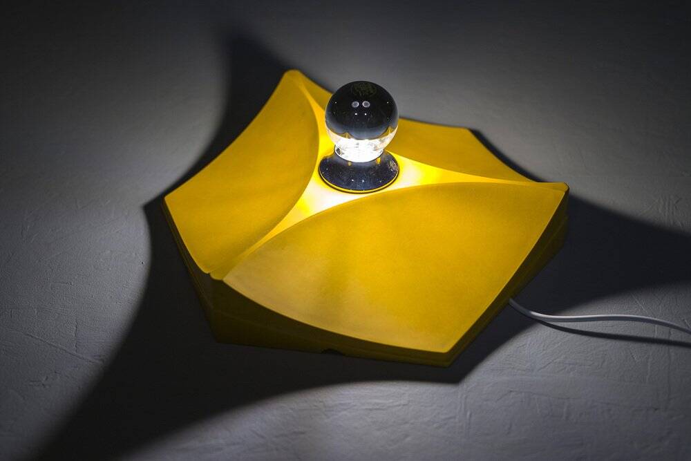 Vintage German hexagon wall lamp from Hoffmeister-Leuchten, 1970s