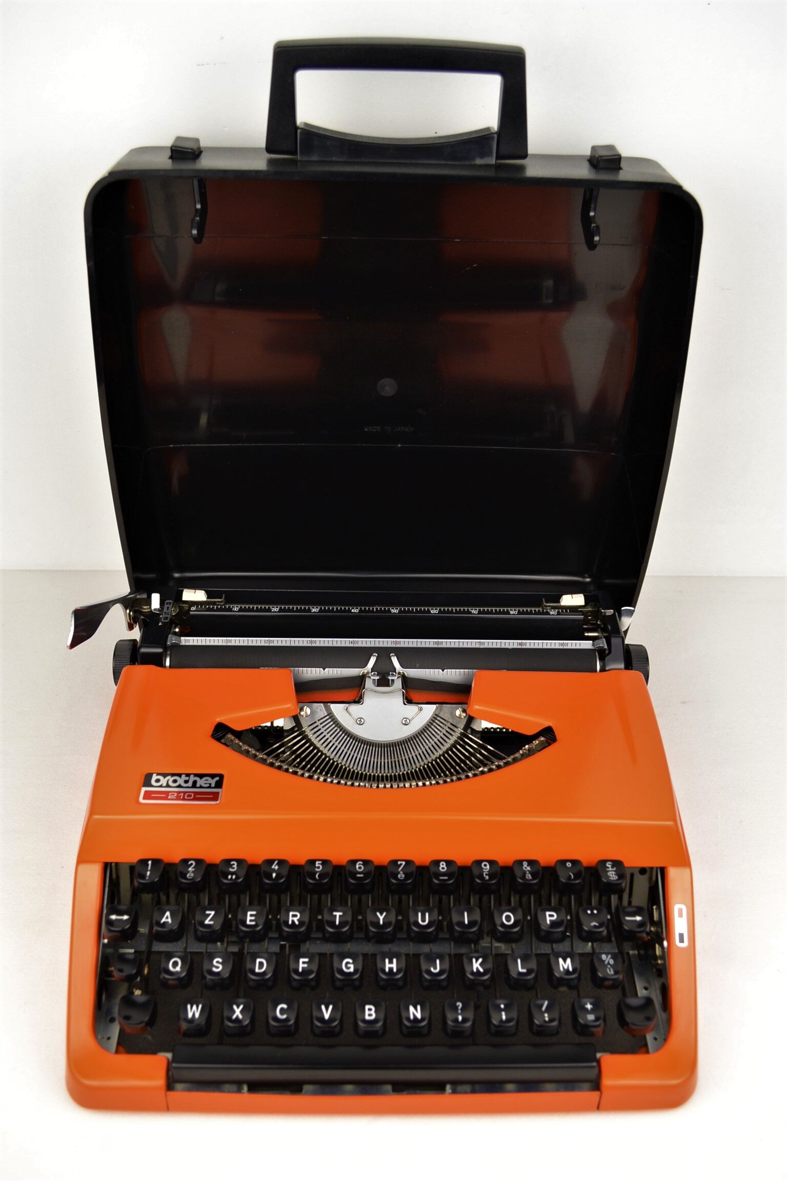 Typewriter Brother 210 orange 1970s