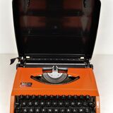 Typewriter Brother 210 orange 1970s