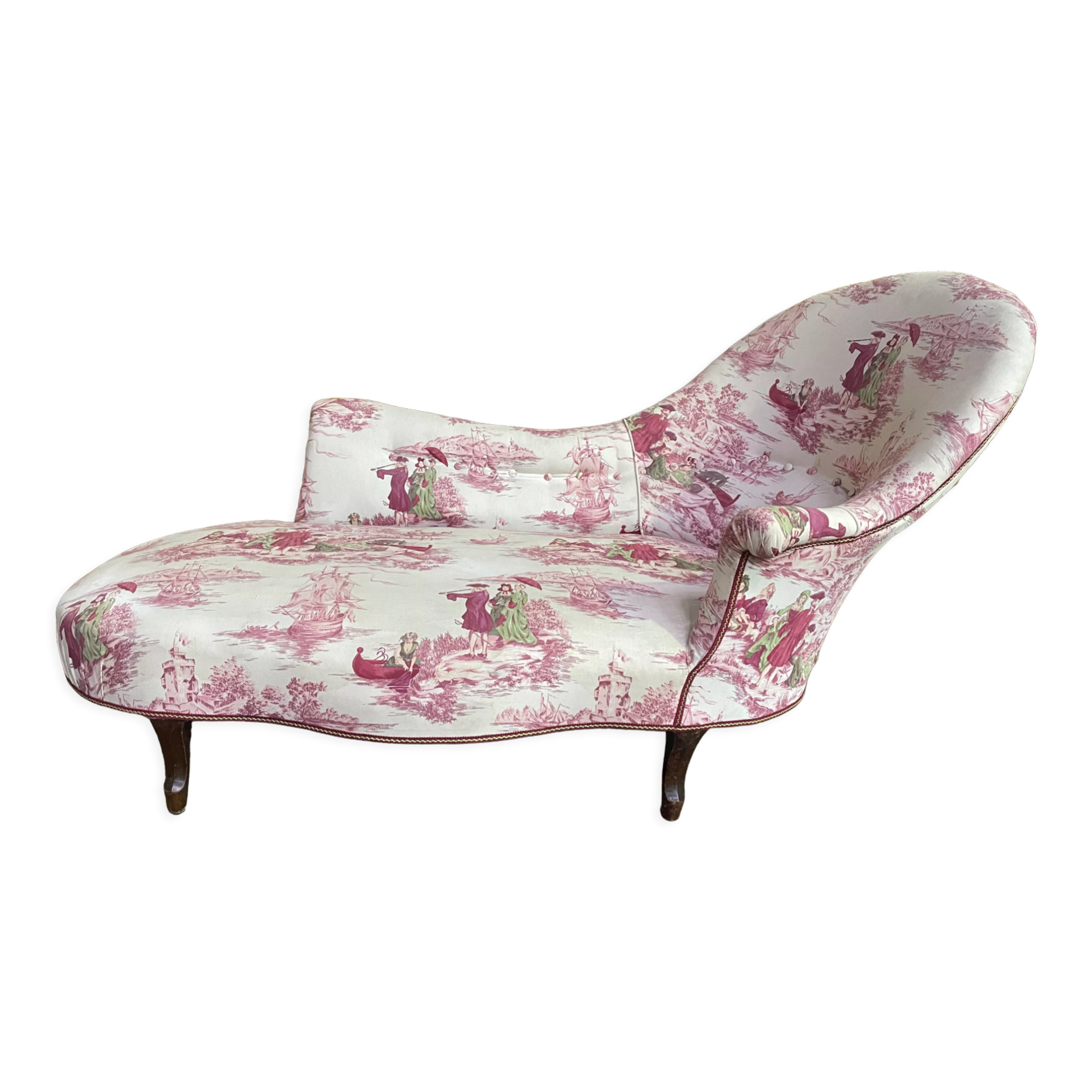 Méridienne Napoléon III toile de Jouy