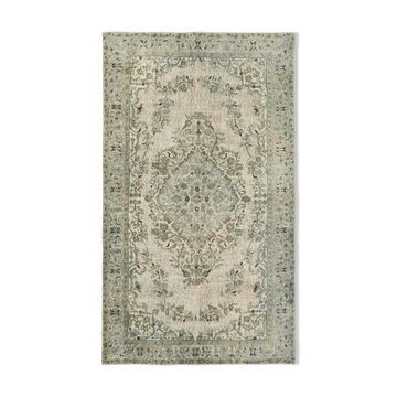Tapis contemporain anatolien des années 1970 173 cm x 291 cm tapis gris fait à la main