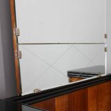 1940s Italian Art Deco Mirror Cabinet in Walnut Finish