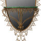 Console miroir par pierre-luigui colli métal doré