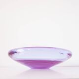 Large purple glass bowl 1970