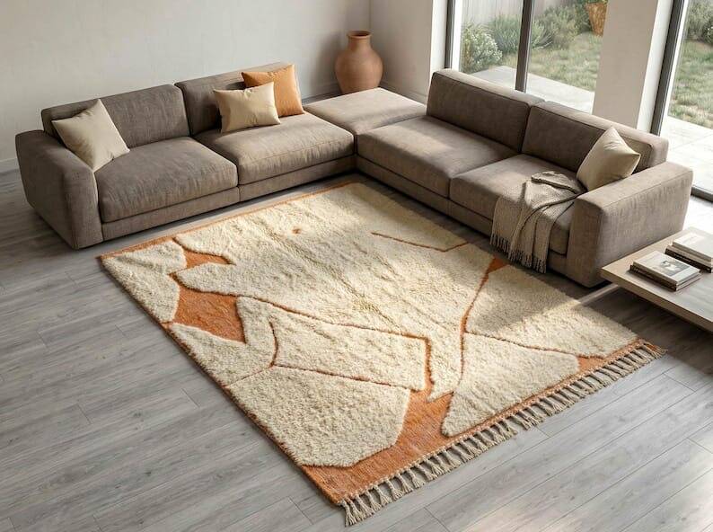 Handmade traditional Boujaad rug, size 200/300 cm.