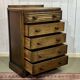 1950s English Art Deco oak chest of drawers