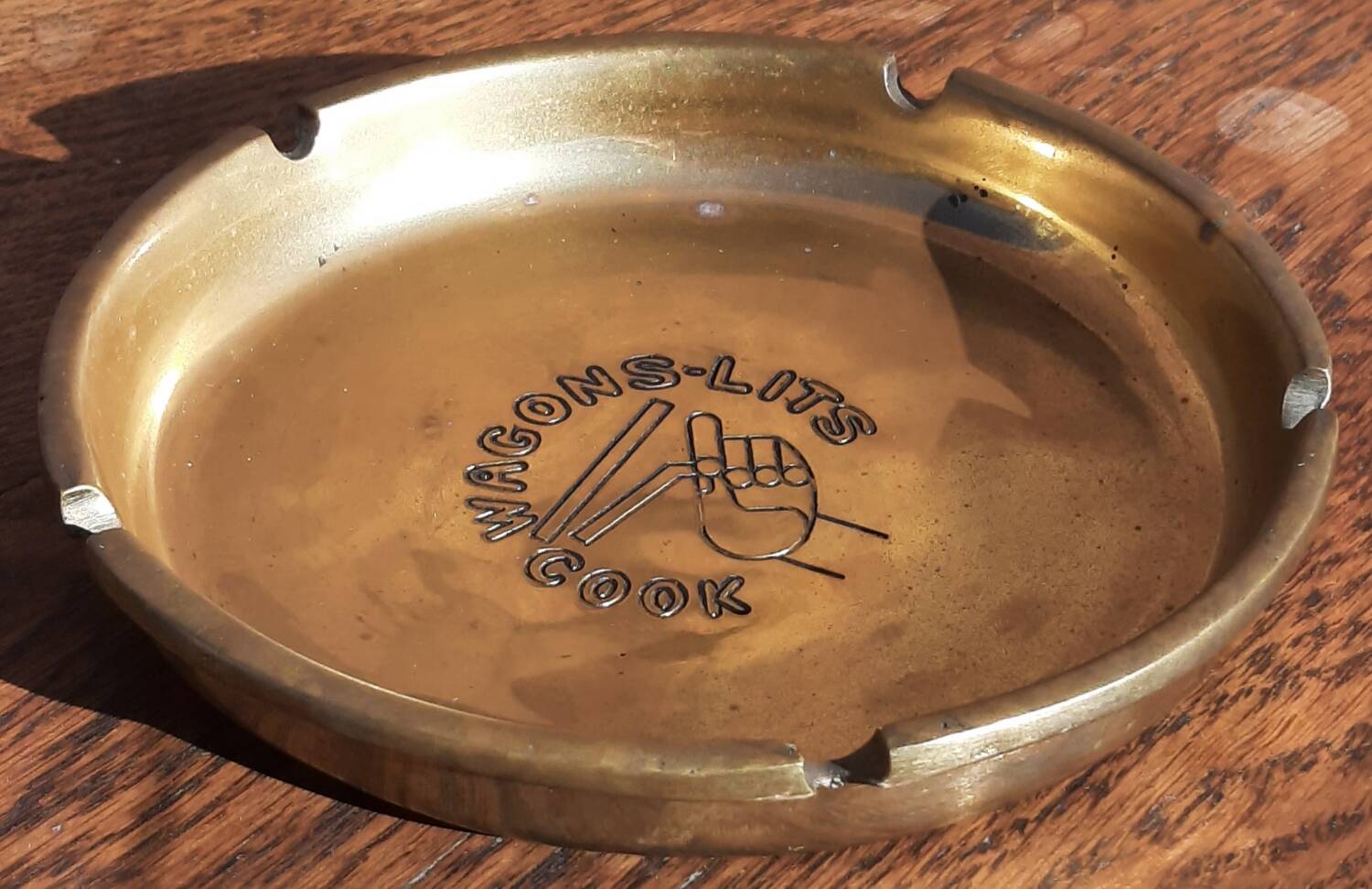 “Wagons-Lits Cook” 1930 bronze ashtray.
