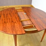 Vintage 1960s Rio Rosewood Scandinavian Design Dining Table