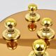 Fontana Arte Style Mirror in Gilded Bronze Glass Ceiling Light or Wall Sconce, Italy, 1970s