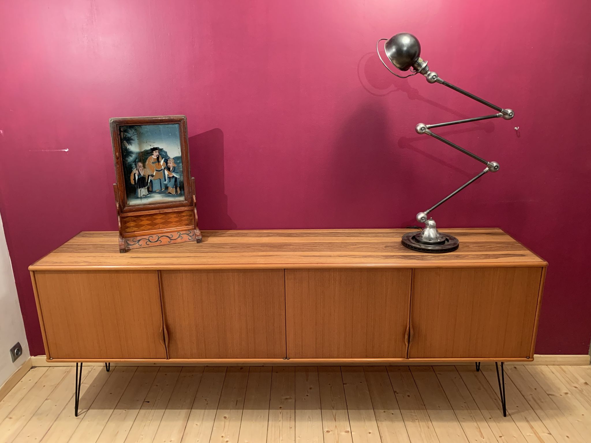 Enfilade scandinave en teck années 60