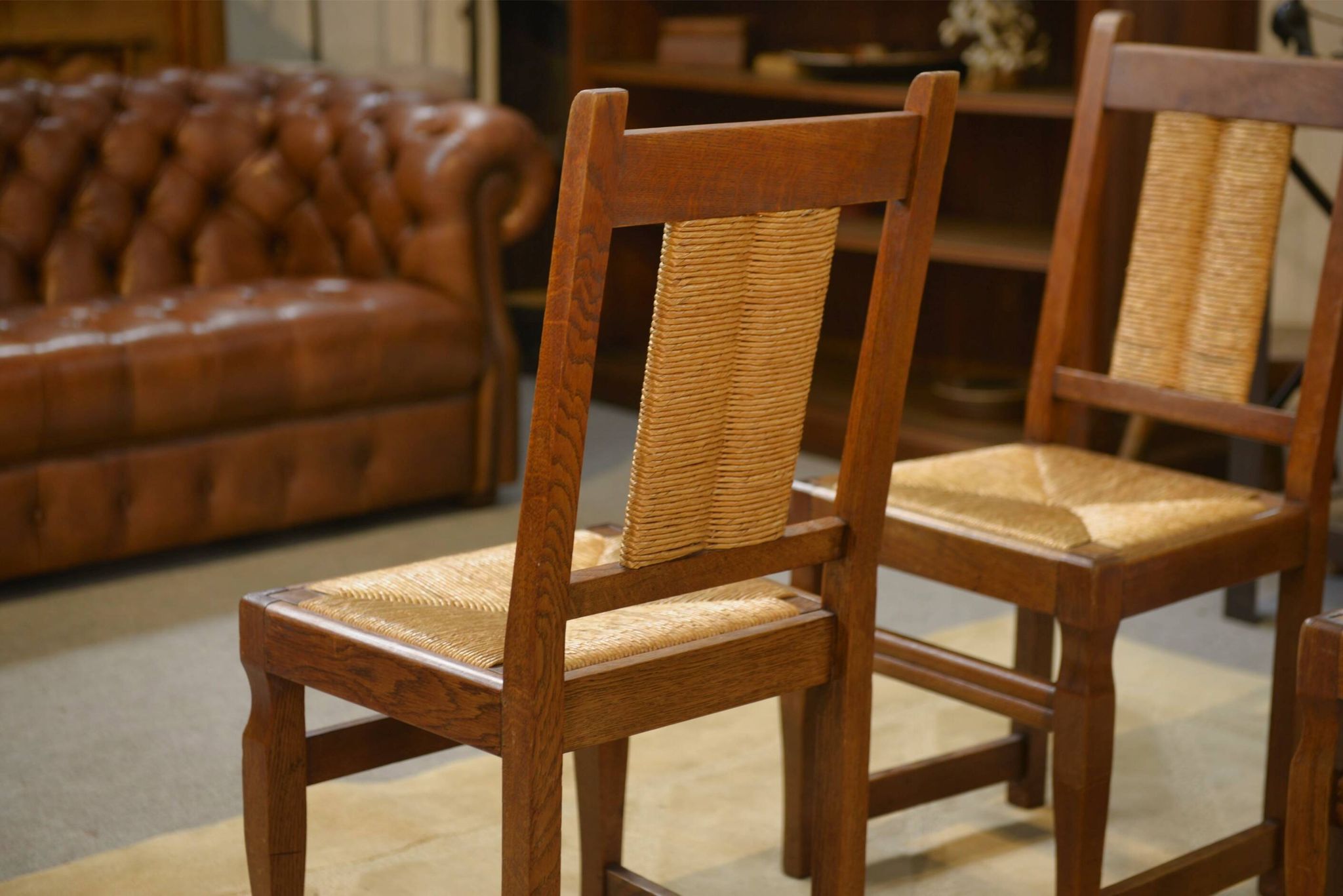 Set of 6 brutalist chairs from the 1950s.