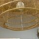 Pair of rattan chandeliers