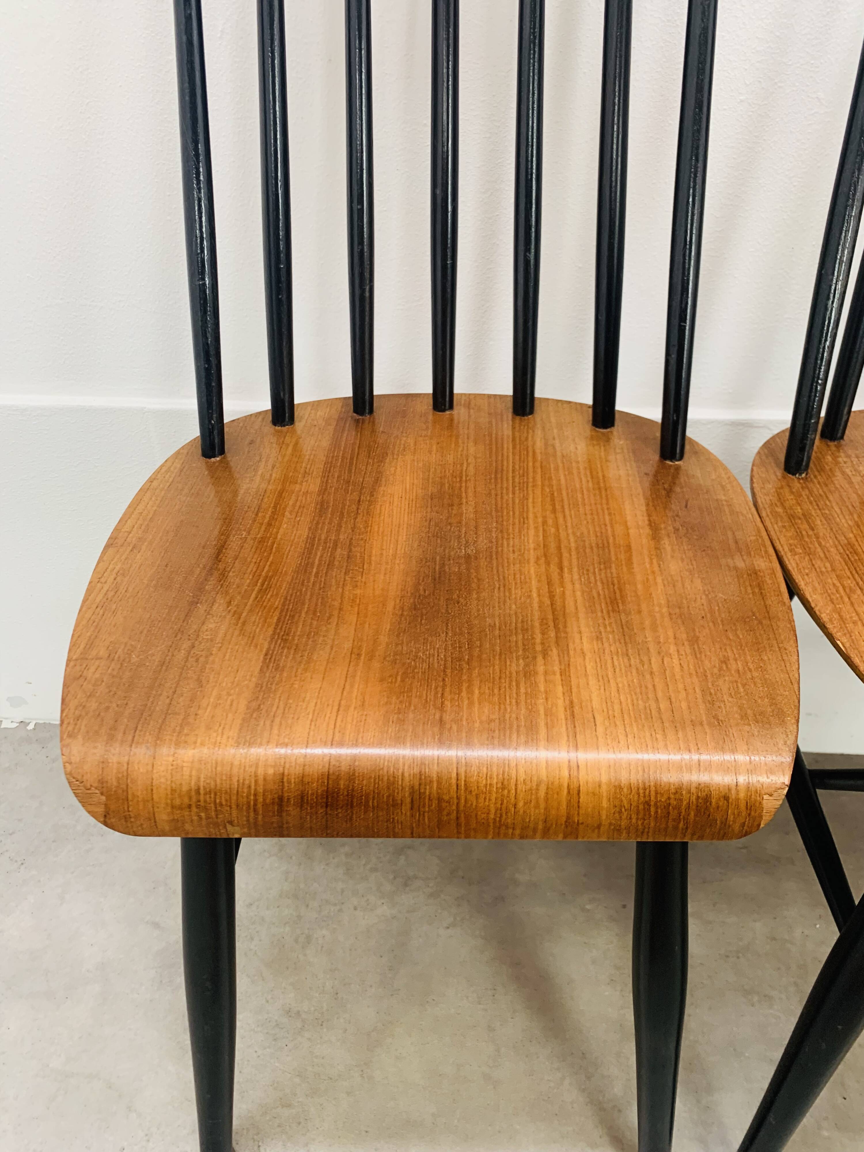 6 Fanett chairs by Ilmari Tapiovaara, Scandinavian, 1960s