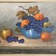 Painting oil on canvas fruit decoration by Lau Spigle