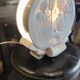 Lampe lithophanie en biscuit et stuc style arts décoratifs