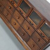 Antique German Oak Haberdashery Shop Cabinet, 1920/30s