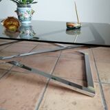 Coffee table smoked glass 70s