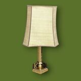 Hexagonal gold table lamp – Empire / Hollywood Regency style