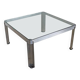 Osvaldo Borsani for Tecno, Steel and Thick Crystal Coffee Table Mod. T113