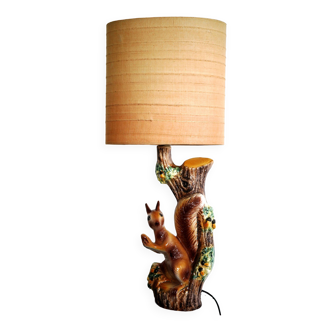 Lampe en céramique écureuil