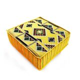Turkish yellow floor sofa table, bohemian pouf