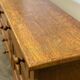 Vintage french oak sideboard with wavy details, ca. 1950s