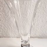 Jarrón de cristal transparente. Spain, 1980s.