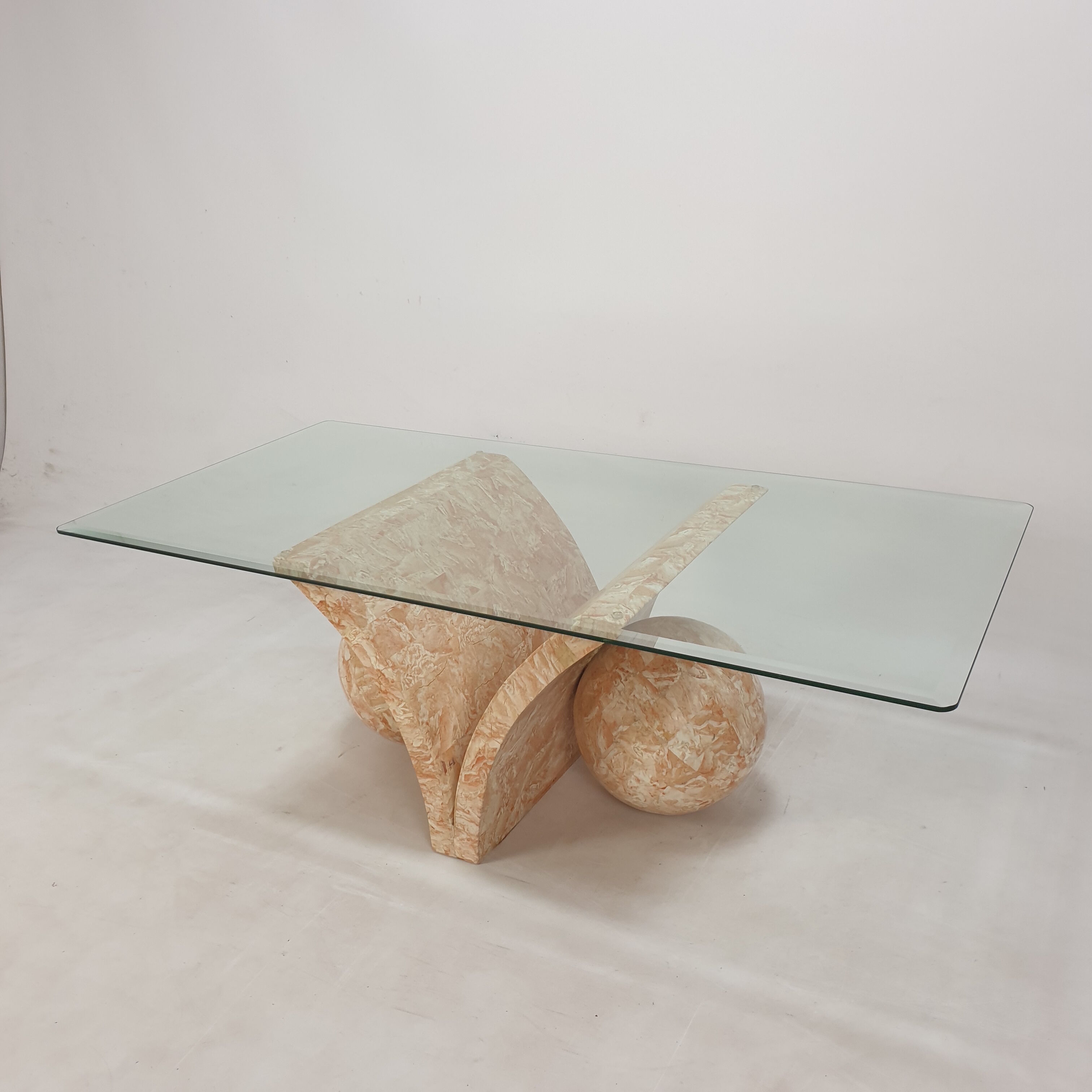 Magnussen ponte mactan stone coffee table, 1980s
