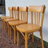 Set of 4 vintage restaurant bistro chairs - 1950s