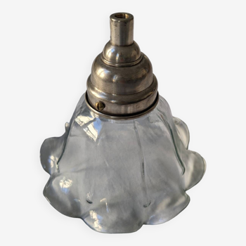 Retro glass and metal pendant light