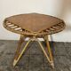 Table basse en rotin vintage