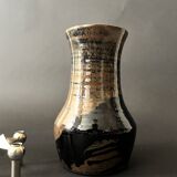 large glazed and glazed ceramic vase, handmade in red clay