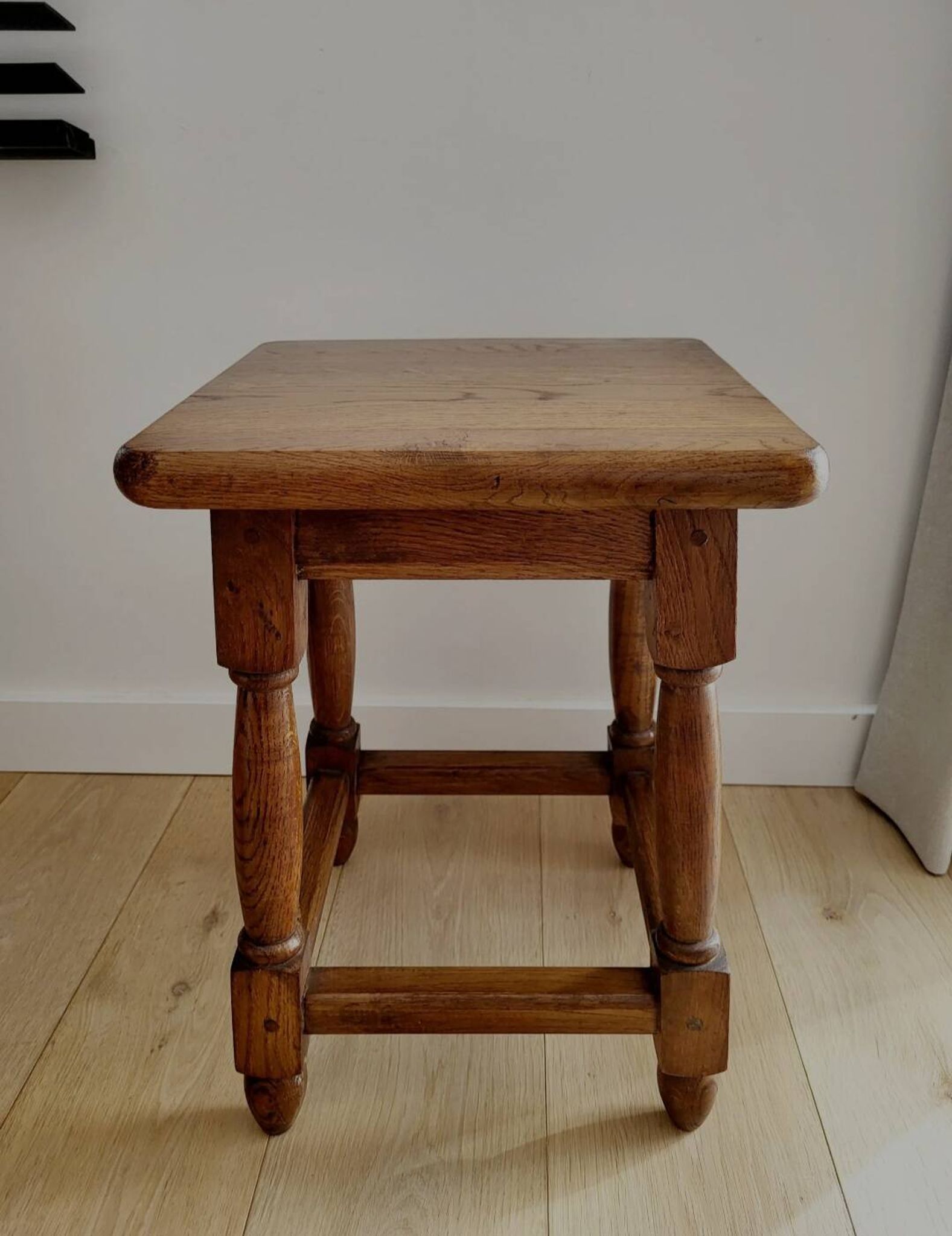 Side table, solid wood stool