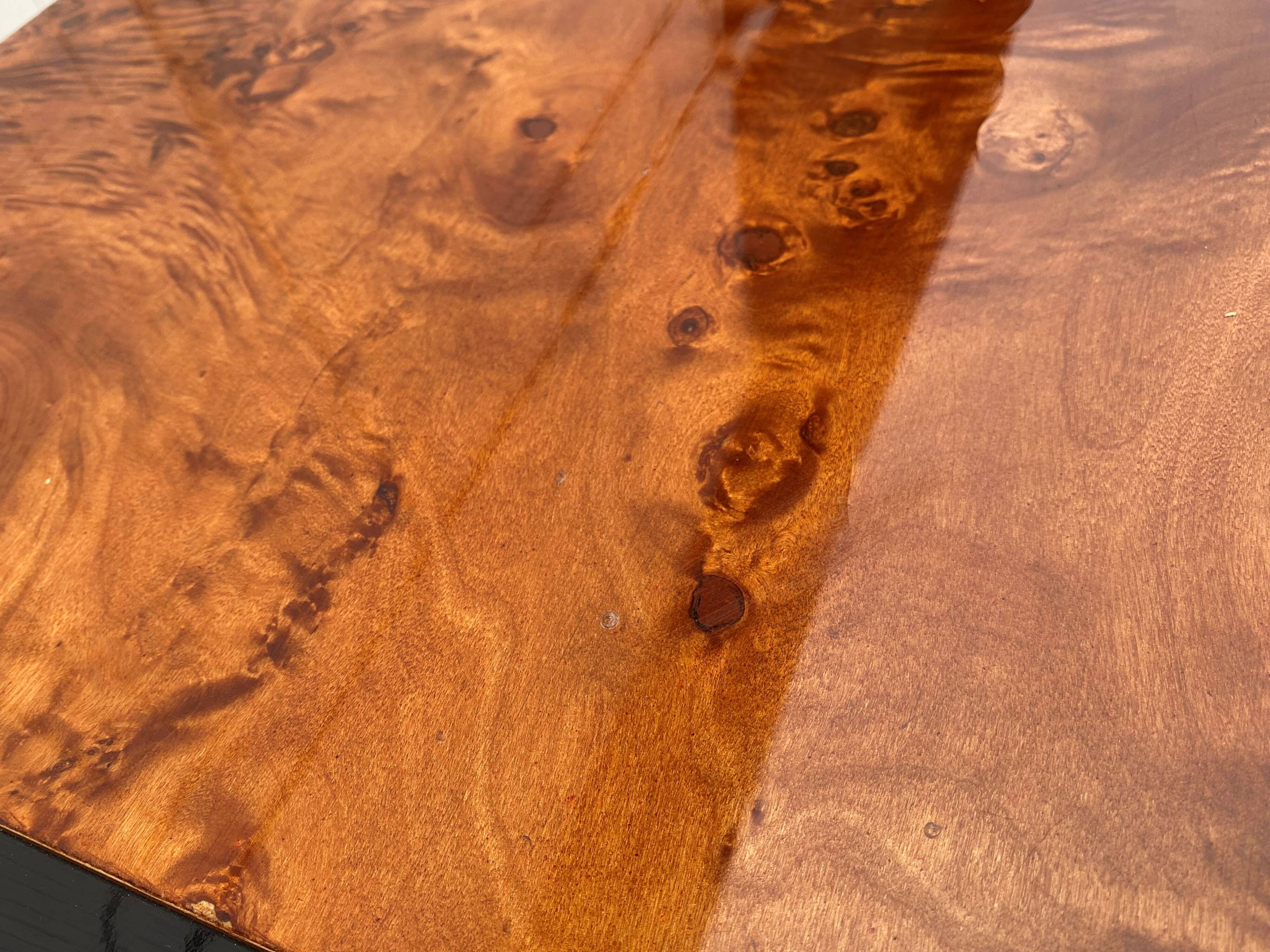 N1 coffee table in vintage 70s elm burl