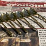 Set of 6 Vintage Gold Moka Spoons - Tableware - Coffee Spoons